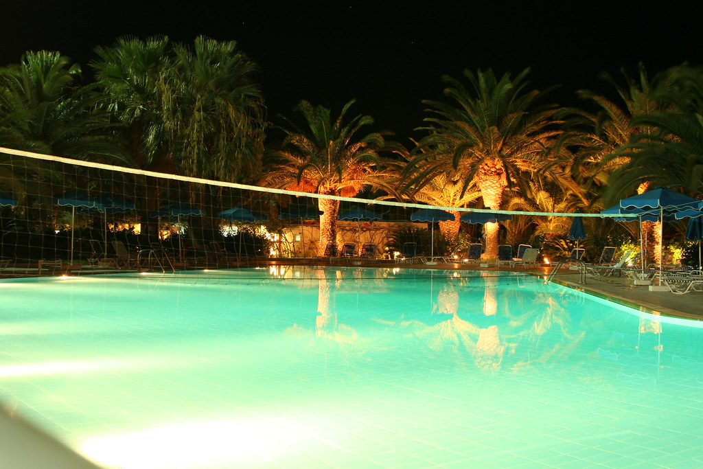 Greek Pool Night Pool at Night | During the Greece vacation. | Lennart Nacke | Flickr