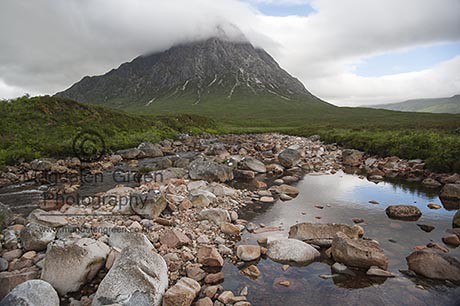 Clouds covering the Tip of the Majestic Buchaille Etive Mhor - Scotland