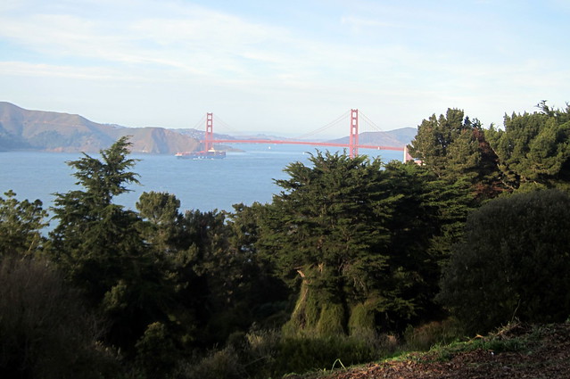 San Francisco: View of Golden Gate from Lincoln Park