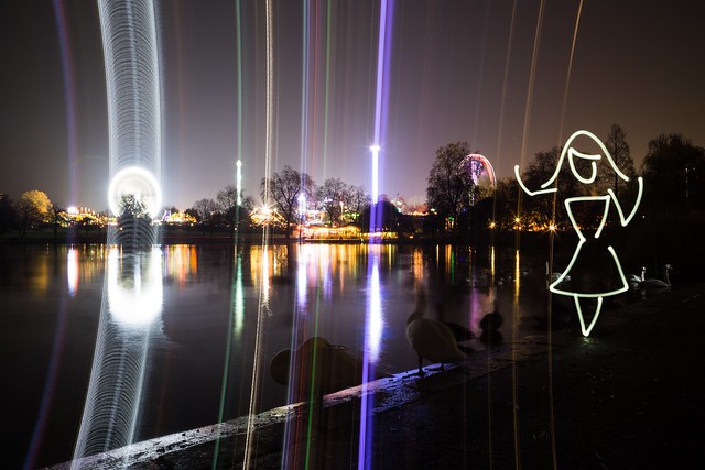 Spectrum (All In Camera Winter Wonderland Light Painting), London Hyde Park