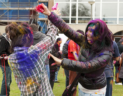 Holi celebrations on the University of Sussex