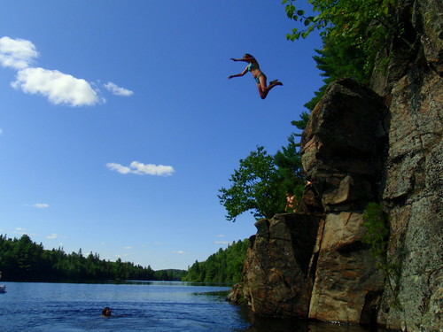 Cliff Jumping in Algonquin