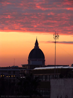 Cerignola Duomo Tonti con tramonto