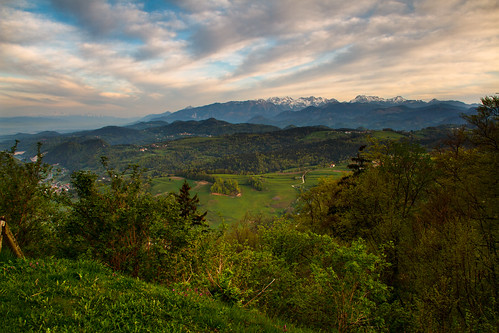 morning sky alps clouds view slovenia slovenija gora gorenjska limbarska