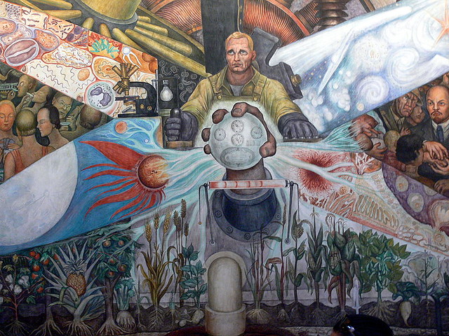 Diego Rivera, Man, Controller of the Universe, 1934, detail.