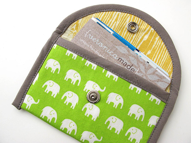 Green Elephants Business Card Case