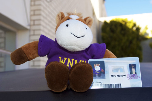 Lil Stang gets his WNMU I.D.