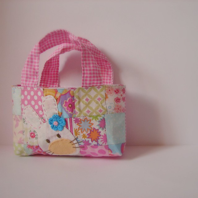 Tote easter basket patch pink blue green pink check2