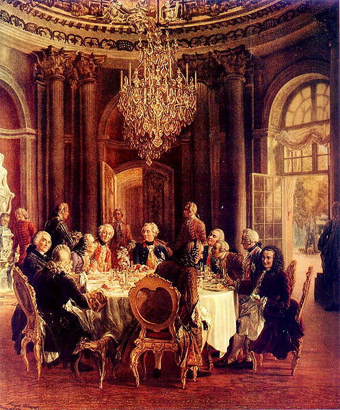 Menzel, Frederic II de Prúsia i els il·lustrats