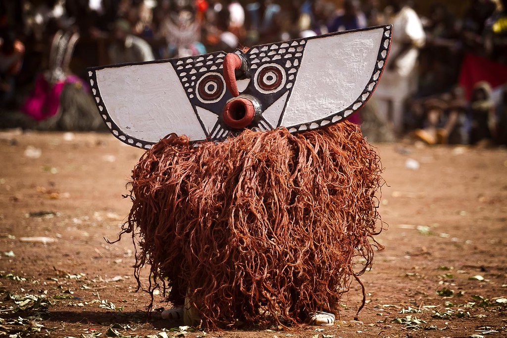 A Mask during a Festima in dédougou-Burkina Faso