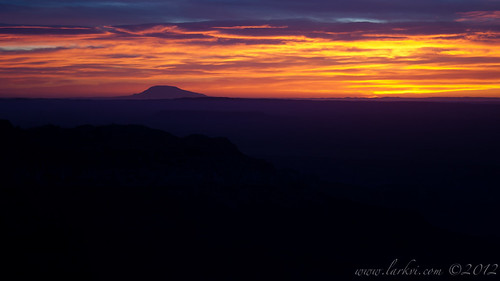 Sunrise from Imperial Point (variant b), Grand Canyon National Park, 2006 by larkvi