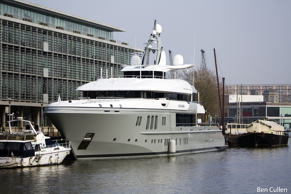 large yacht in bristol harbour