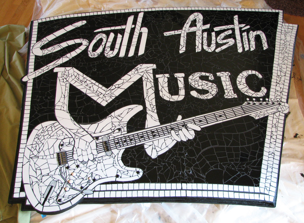 South Austin Music sign, finished!  Ready for pickup