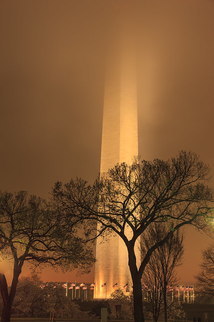 Washington Monument in Fog