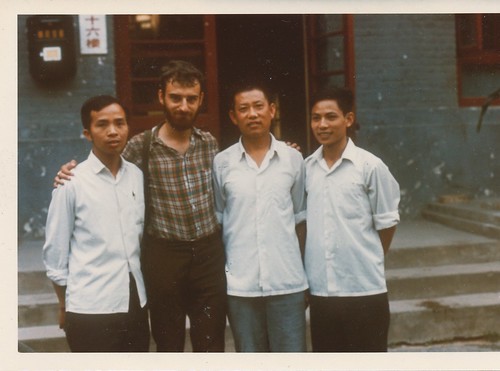 With Vietnamese students, Beida, 1975