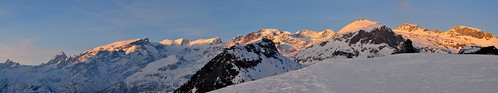 monte rosa by martem@r, unione di 5 fotosunset panorama ski mountains alps montagne nikon europa europe tramonto panoramica