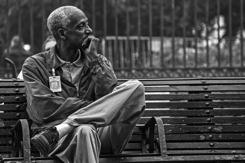 Thinking by Lea Duckitt, Jackson Square – New Orleansstreet new sunset vacation people usa white holiday man black male monoc