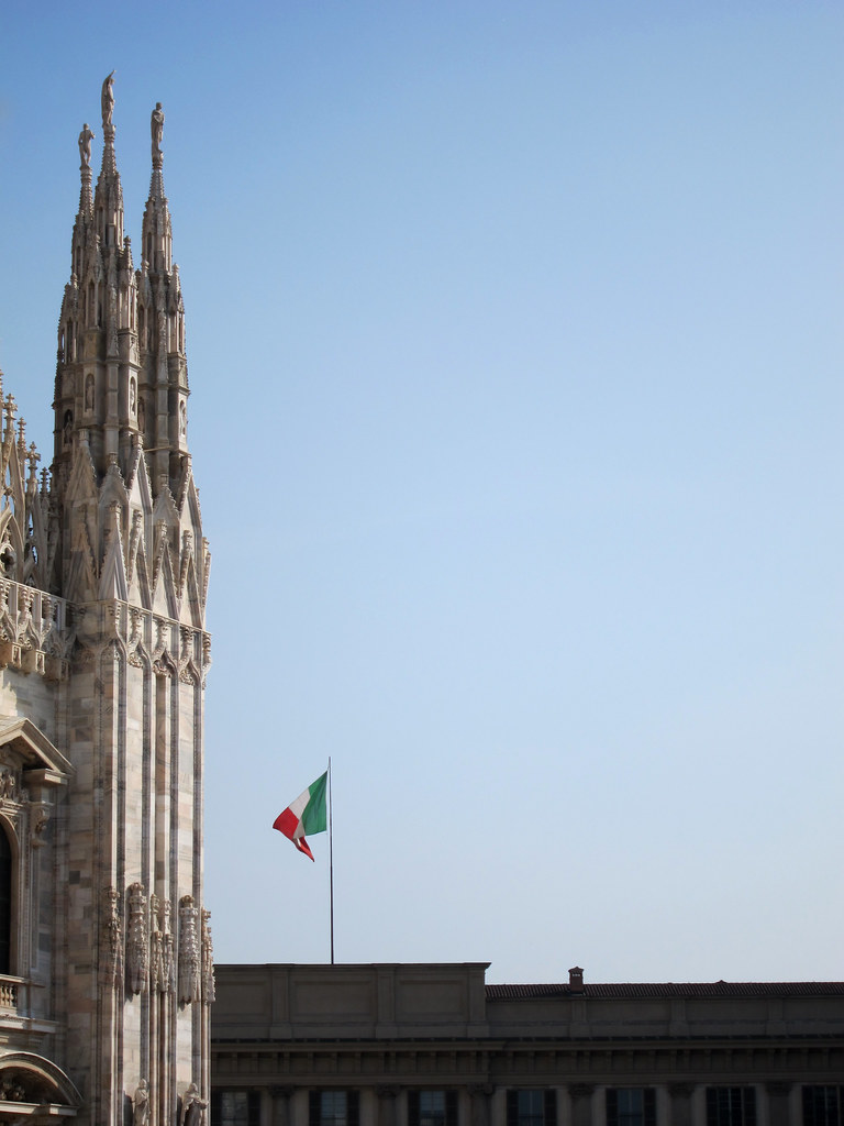 For love of God and Country... | Milan Cathedral and a flag … | Flickr