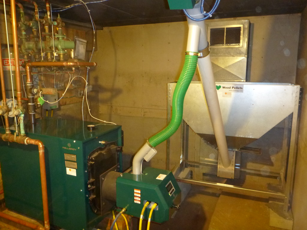 Wood Pellet boiler | Cast iron boiler with wood pellet burne… | Flickr