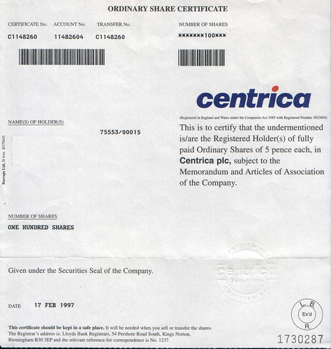 Centrica plc ordy 5p shares | by Ealonian56