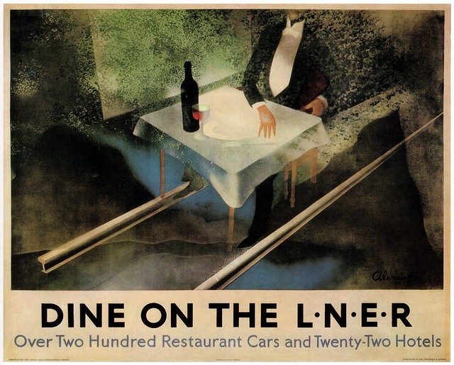Alexandre Alexeieff. Dine on the LNER. 1928