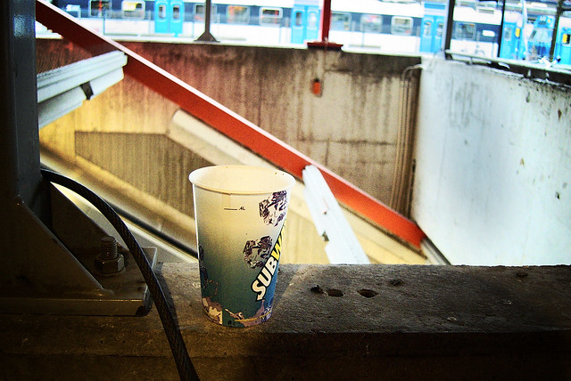 Cup on the edge