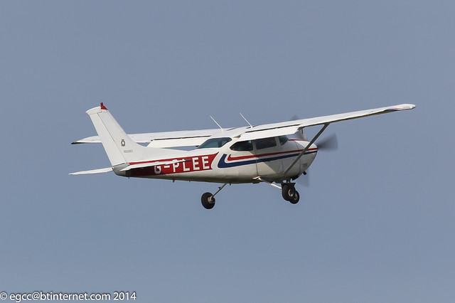 G-PLEE - 1978 build Cessna 182Q Skylane II, departing Peterlee Parachute Centre on another sortie