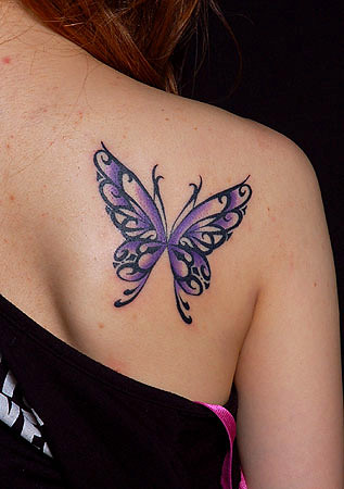 蝶 バタフライ トライバル Tattoo タトゥー 刺青 ジャパニーズ ワンポイント トライバル カラーにブラック Flickr