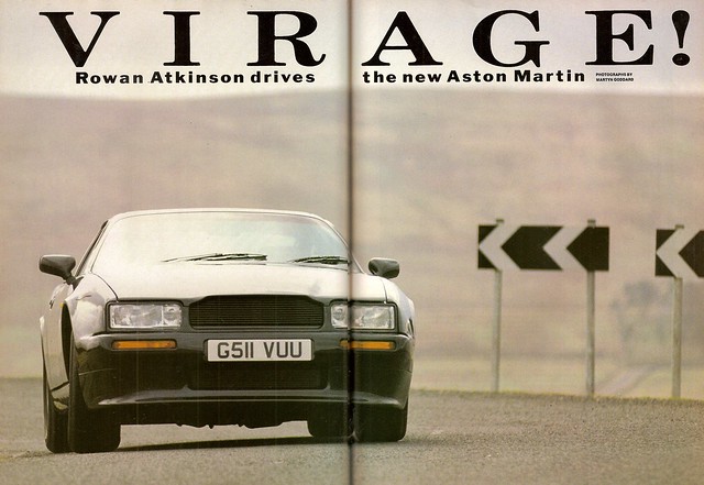 Rowan Atkinson Drives the Aston Martina Virage V8 Road Test 1990 (1)