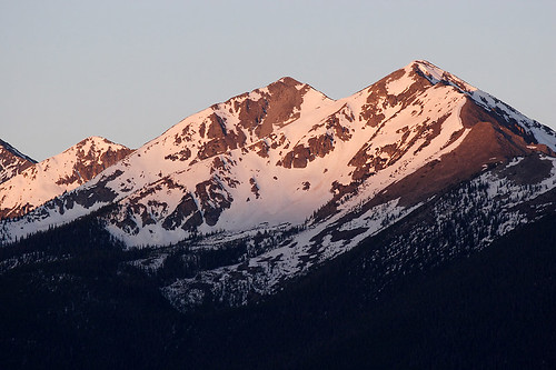 two mountain sunrise one colorado peak summit peaks frisco alpenglow