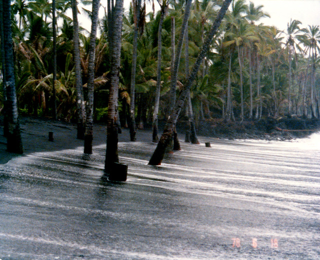Black Sand Beach at Kalapana