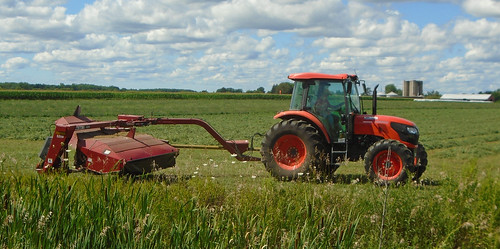rural michigan farm country farming ag hay agriculture mowing brucetownship farmtractor