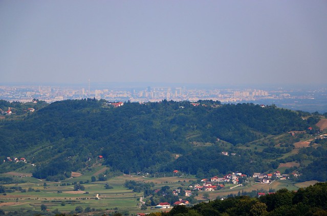 Zagreb in the distance