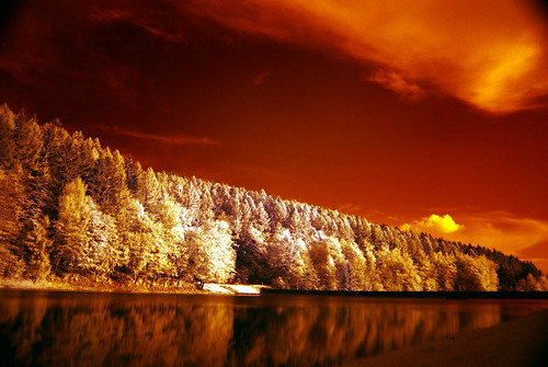 lake landscape ir infrared