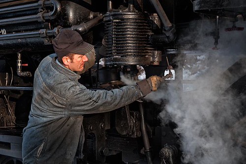 Engineer checking the W&W #98 locomotive | by Images of Wildlife