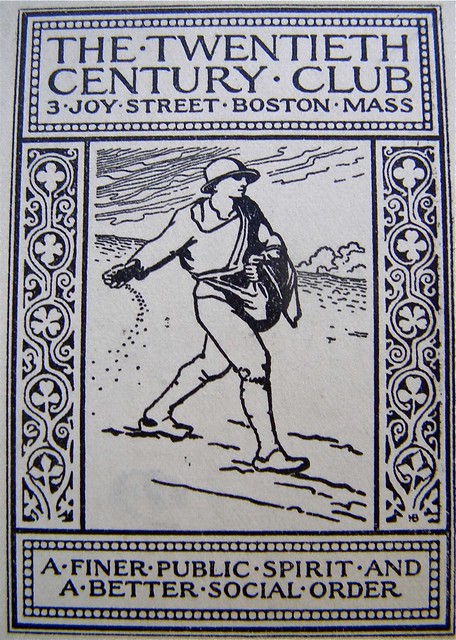 Twentieth Century Club, Boston, 1894-1969. Bookplate, c. 1911.
