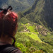 Spidey and I enjoying the view of the ruins from Machu Picchu Mountain trail, Peru 02APR12