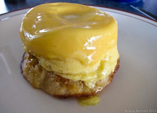 Scrambled egg n cheese on crumpet | by Jane_Bennett