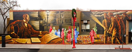 101204-Phila murals-#17 - Mapping Courage - Honoring W.E.B. Du Bois and Engine #11 - 01