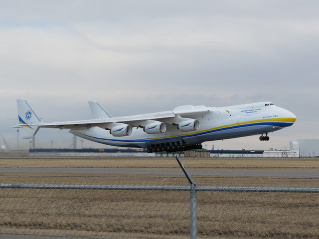 Antonov 225 departing YYC