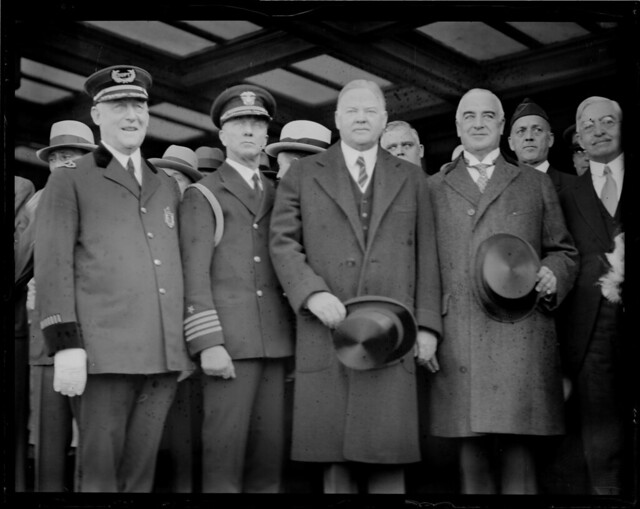 President Hoover visits Boston