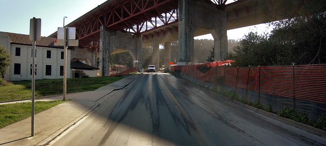 Doyle Drive construction; The Presidio, San Francisco (2012)