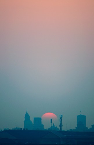 ...un timido tramonto..#Flickr12Days by Michele Fornaciari, sunset tramonto reggioemilia flickr12days