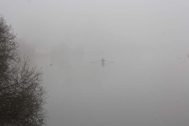 Rower on the Thames in Oxford, England