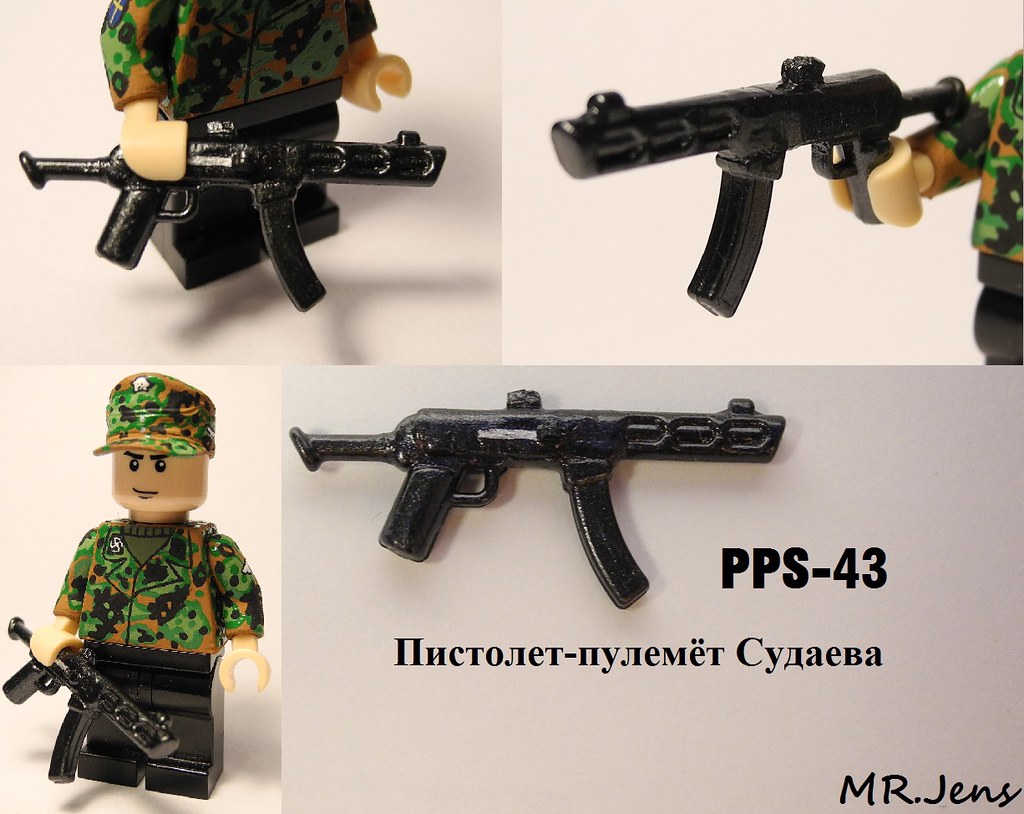 PPS-43 Submachine Gun Brickarms WWII LEGO