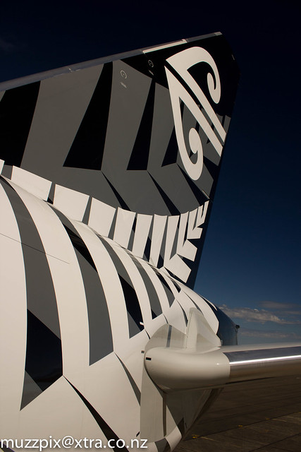 NZ Airforce 75th Anniversary airshow - AirNZ  777 tail Koro