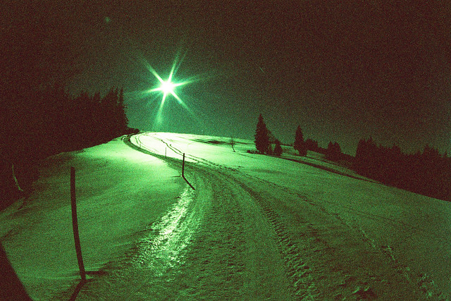 Snow path.