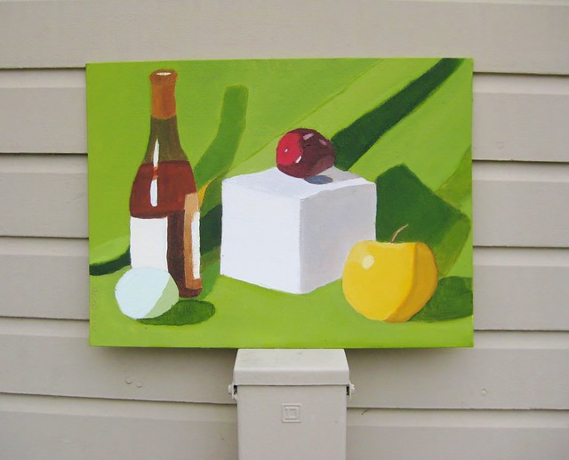 My first oil painting, still life