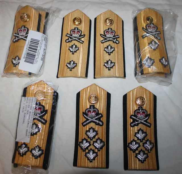 Canadian Navy Admiral Rank Male Shoulder Boards Ranks