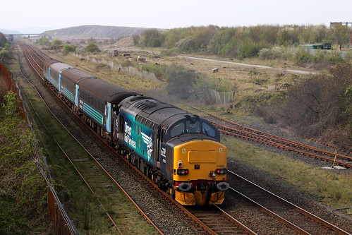 uk railroad england english electric train ties landscape bay coast three moss coach track br carriage view diesel spirit mark stock lakes rail railway loco trains class line ii cumbria rails type mk2 borough locomotive passenger 37 northern cumberland ee services coaches direct sleepers the arriva drs workington cumbrian 9705 374 hauled 6996 37296 37423 of allerdale paytrain d6996 2c40